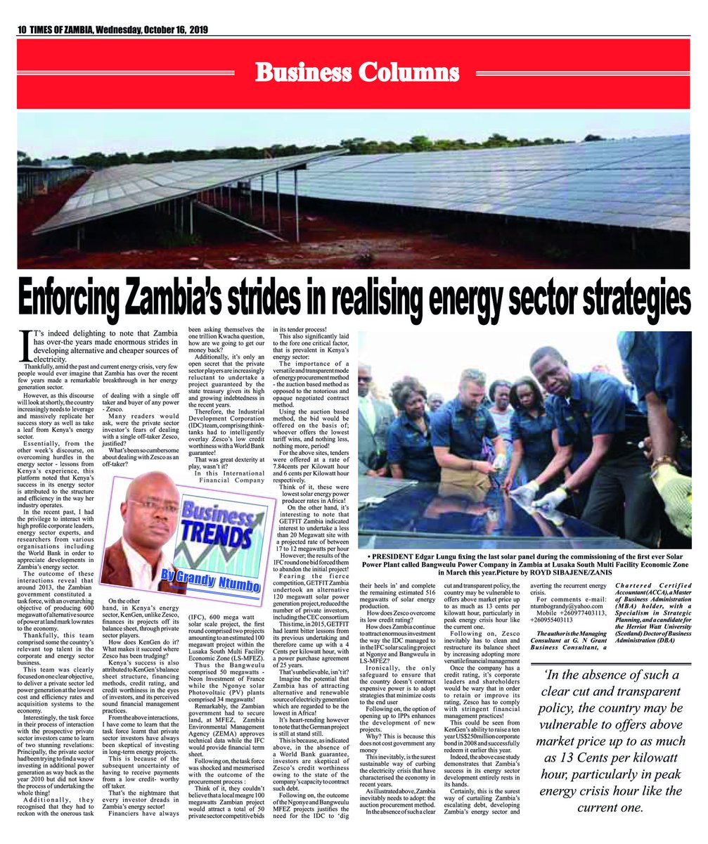 GNtumbo's tweet photo. Enforcing Zambia's Strides in Realising Energy Sector Strategies https://t.co/zU4Pz6V6Nz