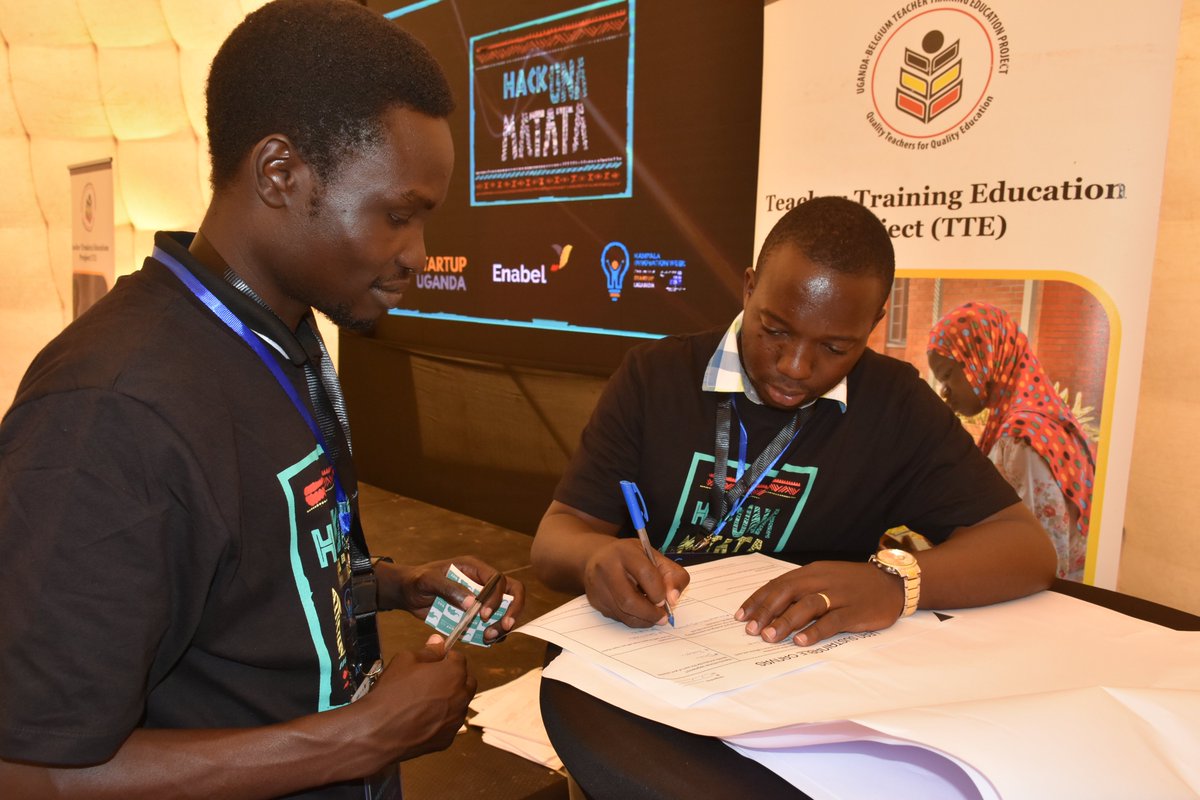 EnabelinUganda's tweet photo. It is business unusual at #KampalaInnovativeWeek. We are finding new ways of driving learning institutions into the digital age. Our #Hackathon dubbed #HackUnaMatata is using young creative minds to find innovative ideas on using technology to transform learning institutions. https://t.co/uRSIs5dBj1