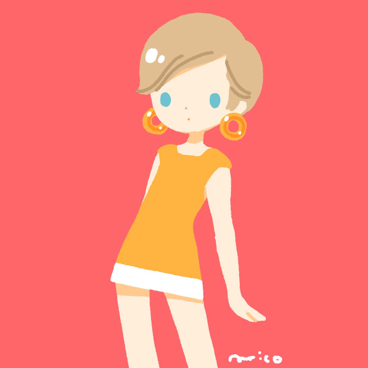 「Twiggy?

#ミニスカートの日 」|paricoのイラスト