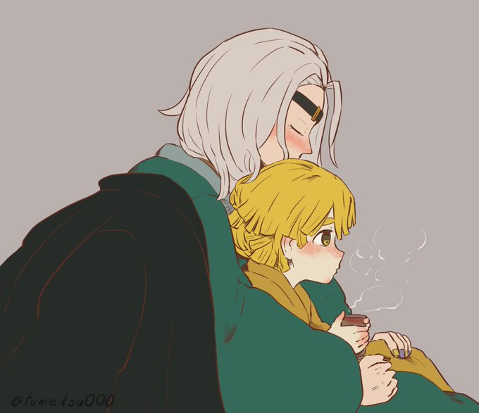 夜更けの事変@🥷🥚さんがTwitterに投稿した我妻善逸(鬼滅の刃)のイラスト。