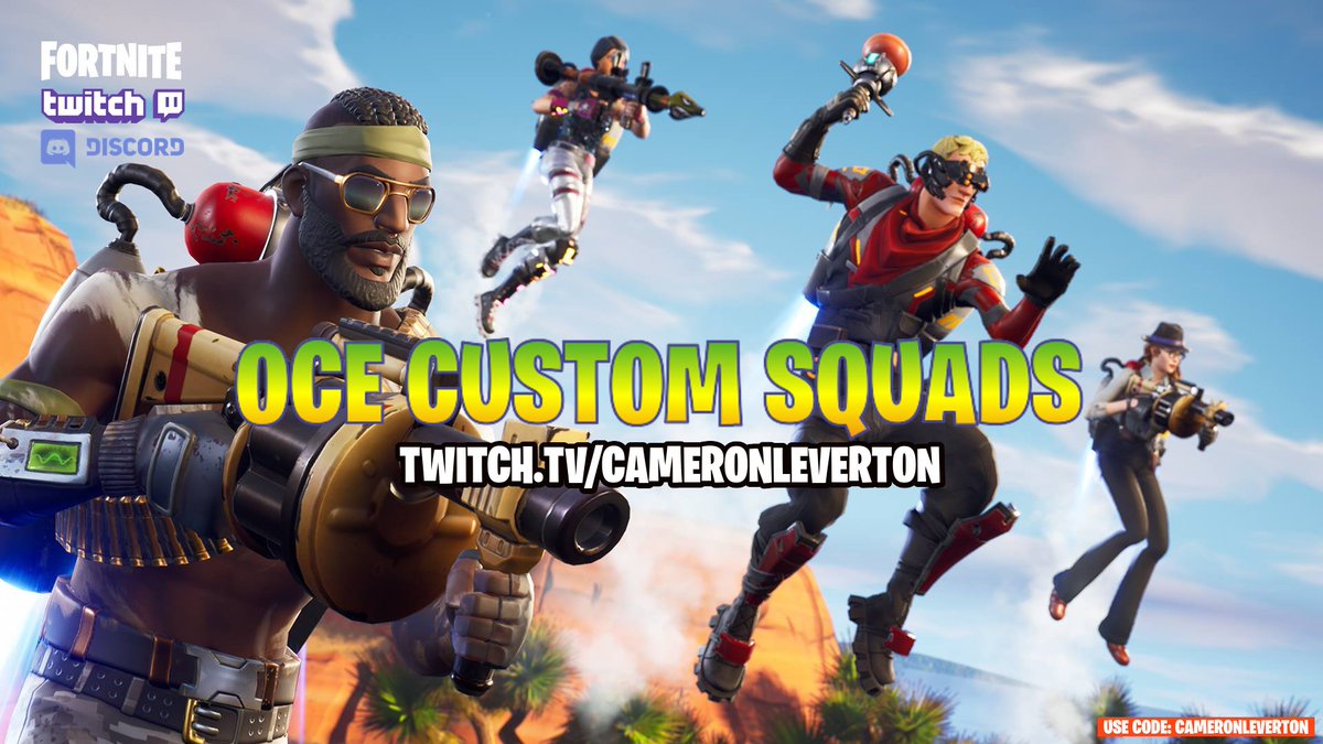 LevertonCameron's tweet photo. Who's got the best #Fortnite squad in the OCE ?
Bring your team, Make a Team, Recruit for your Arena Team!
Play or Watch on #Twitch>> https://t.co/x89L4ldpqb 

#lfsanzfn https://t.co/vmYLBxy8vO