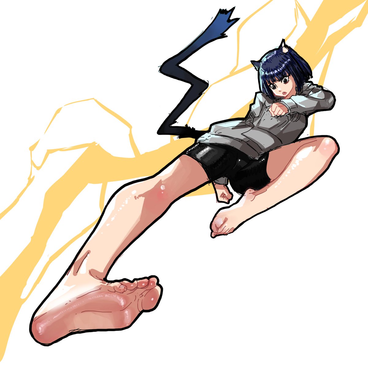 Uzivatel Eiji Na Twitteru 稲妻キック 一日一裸足絵