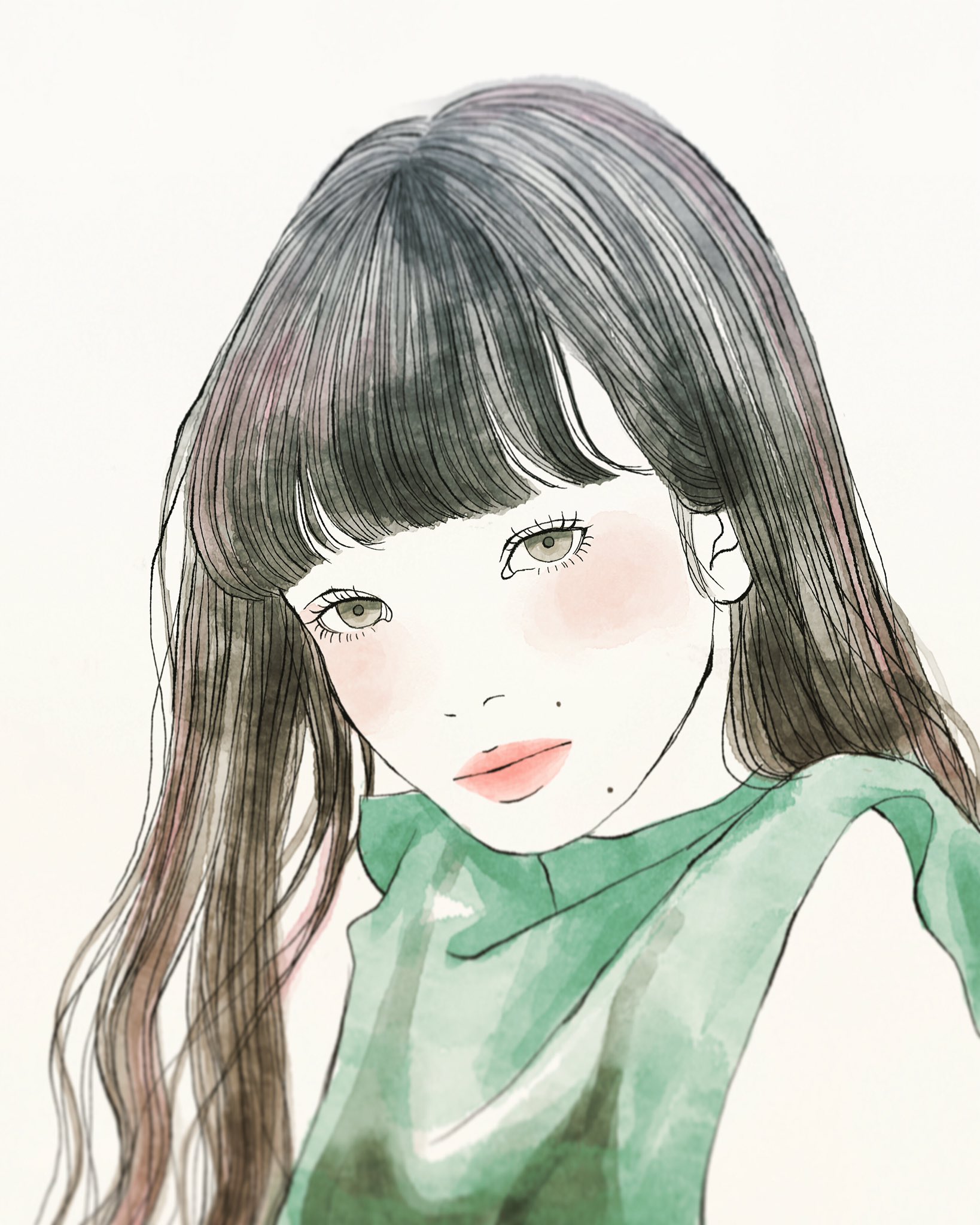 朝木麻貴 似顔絵練習 小松菜奈さん Illust イラスト 似顔絵 T Co Gm0ycuew Twitter