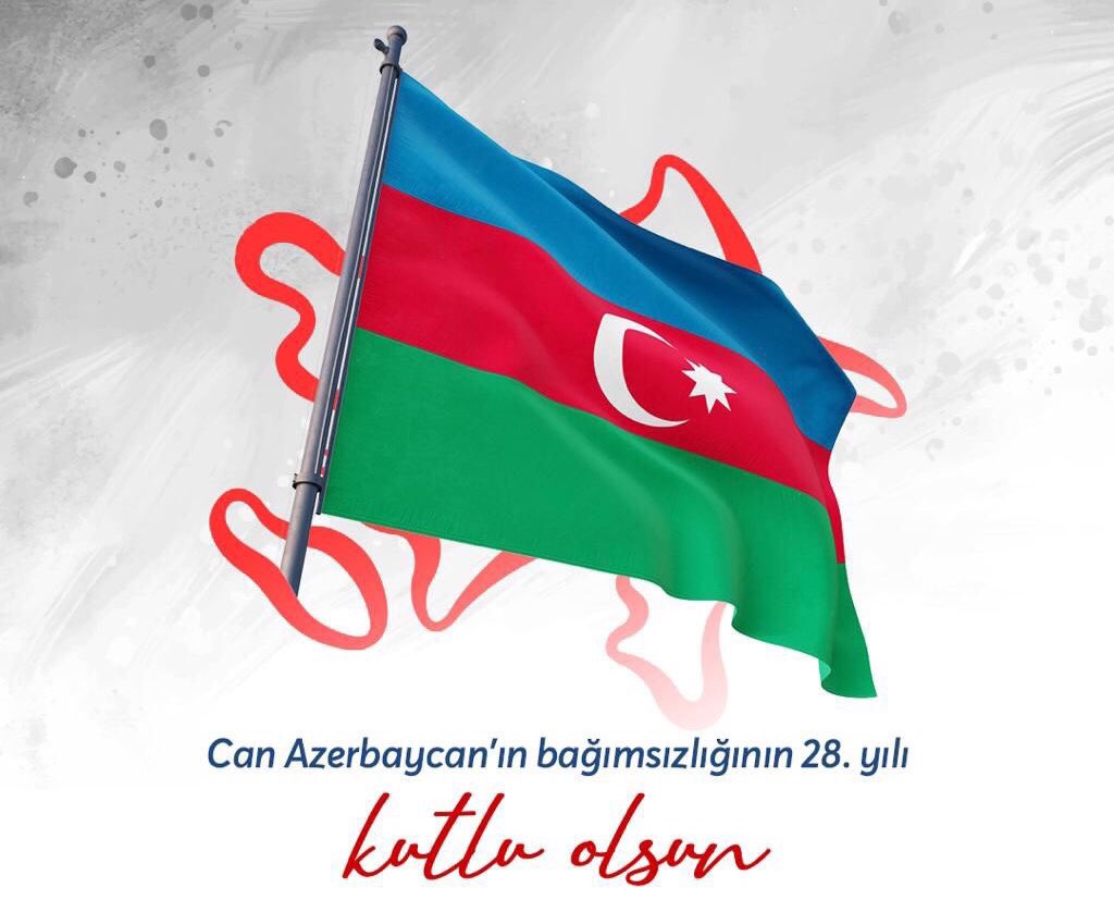 Kardeş #Azerbaycan Cumhuriyeti'nin bağımsızlığının 28. yıl dönümü kutlu olsun. 🇦🇿 🇹🇷
