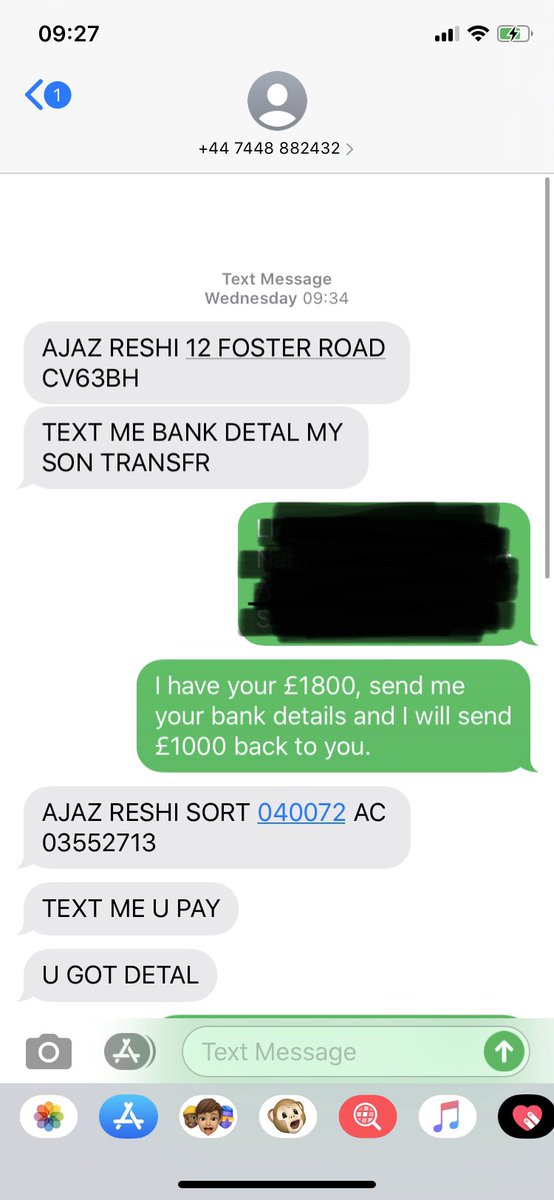 DecotaCCTV's tweet photo. FRAUD WARNING FOR SMALL BUSINESSES!

This week I had a customer offer prepayment for work agreed, he supplied his address etc (no doubt all fake info’).
His son then accidentally over paid by £1000.00.

See the attachments for full details: https://t.co/dRVC1YsrV2
