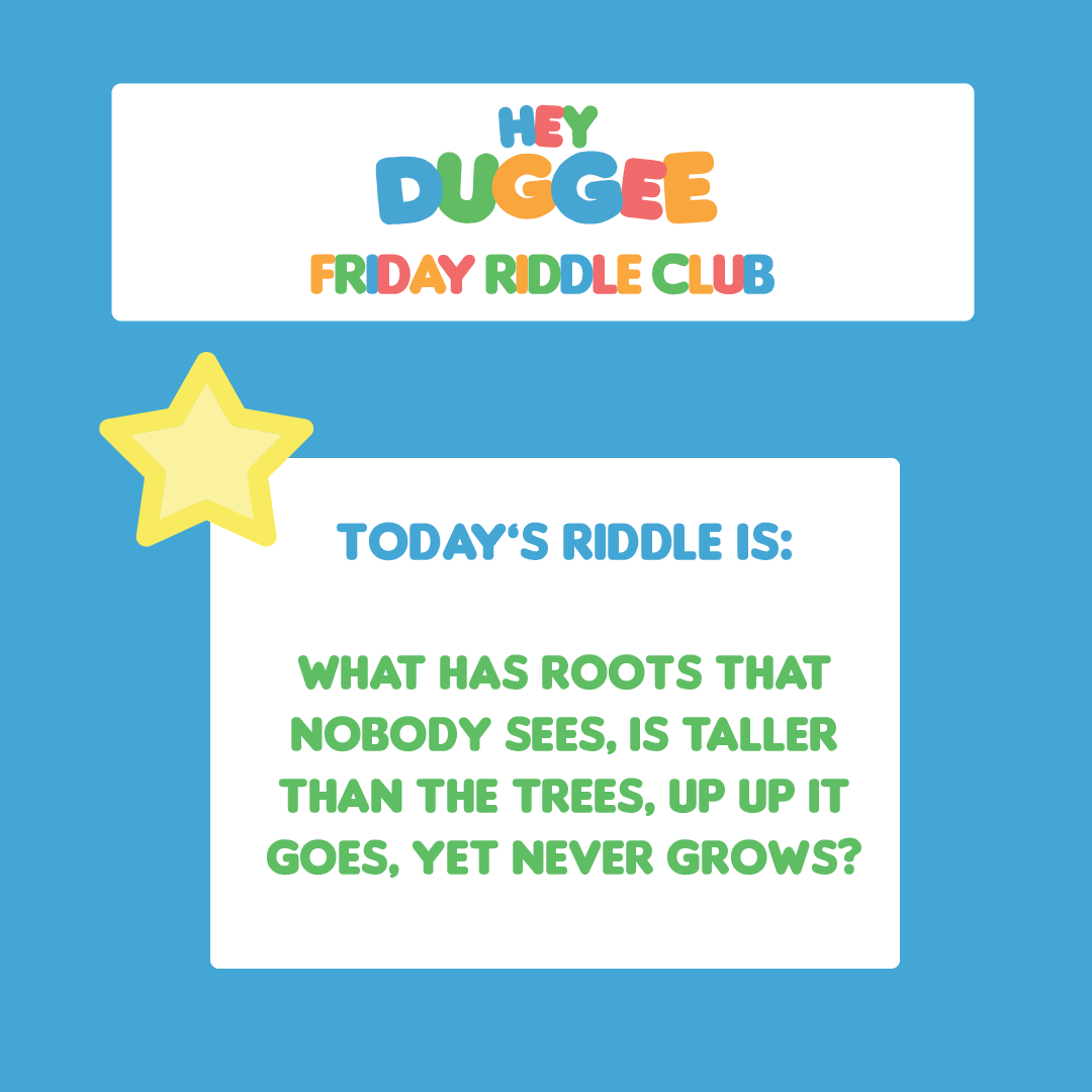 HEYDUGGEE's tweet photo. It's Friday Riddle Club! 🥳Are you all ready? #HeyDuggeeRiddleClub #RiddleTime https://t.co/1hBr3KH7j8