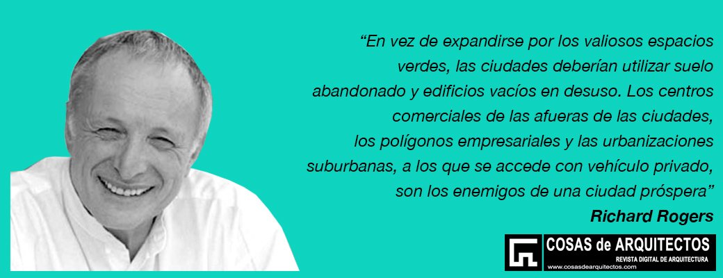 IMtecnics's tweet photo. Richard Rogers: En comptes d'expandir-se pels valuosos espais verds, les ciutats haurien d'utilitzar sòl abandonat i edificis buits en desús. Hi esteu d'acord? Avui compartim aquest article. 
https://t.co/7iYeQ1NtVd

https://t.co/QlHtOBLZj5 937995197
#IMTècnics #articles https://t.co/EfX10P4rYJ