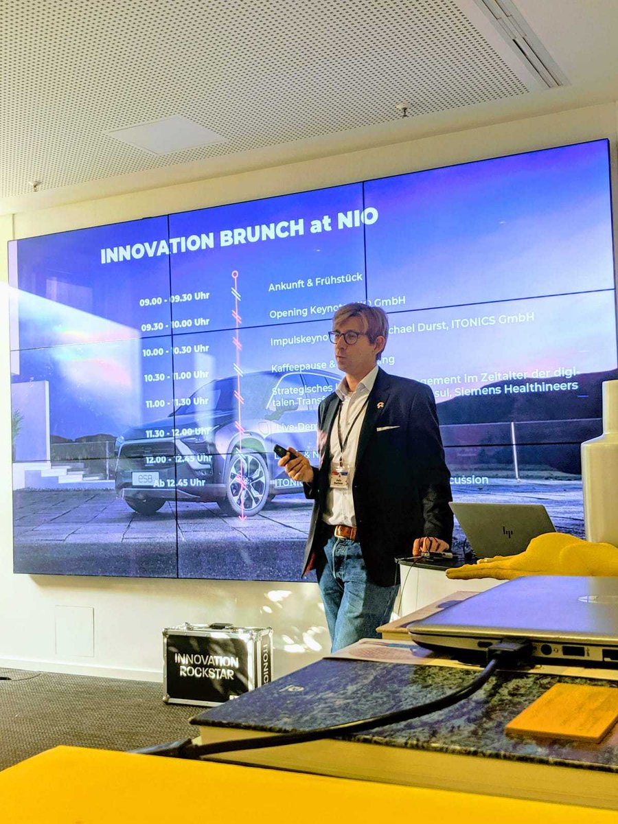 ITONICS's tweet photo. #Innovation Brunch at the @NIOGlobal Design Headquarters in #Munich.Thanks for having us and hosting this fantastic event together.🙌
#Innovateordie #itonics https://t.co/z5QiZIXDkn