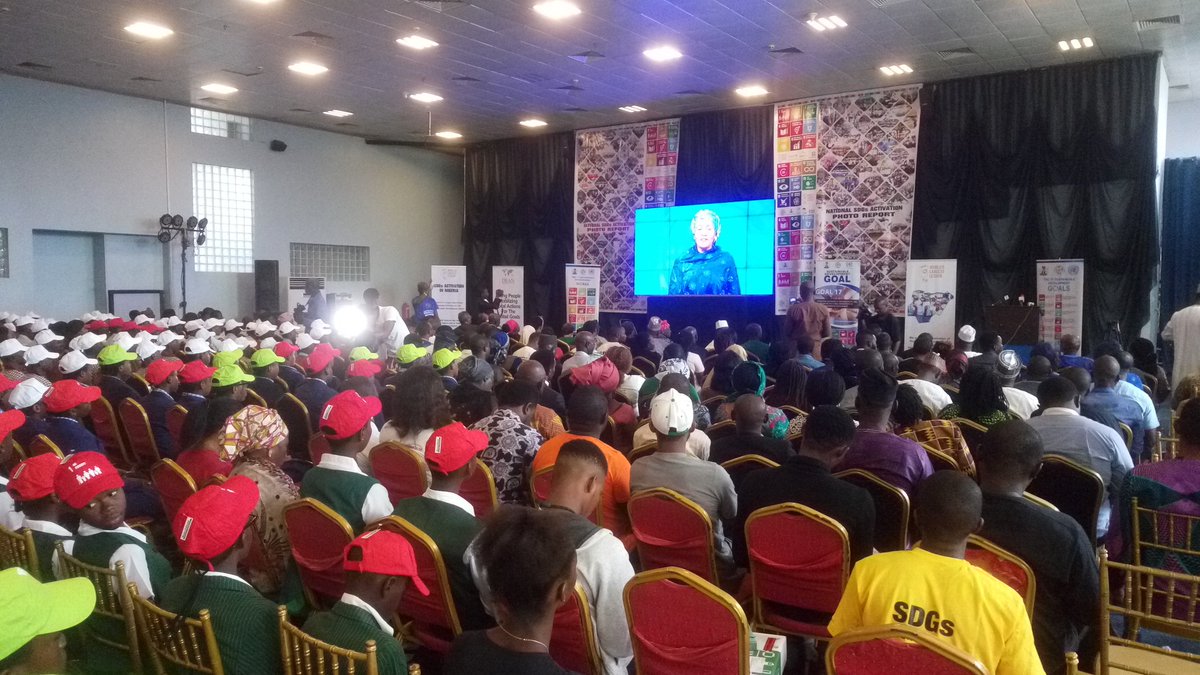 Club17AfricaNG's tweet photo. We are live at the @TheWorldsLesson #SDGActivation in Abuja, Nigeria to Activate Nigeria Children for the #SDGs. Do well to visit out exhibition stand. #Club17Africa. @Avanti_plc @ossap_sdgs https://t.co/i7cjnwuixr