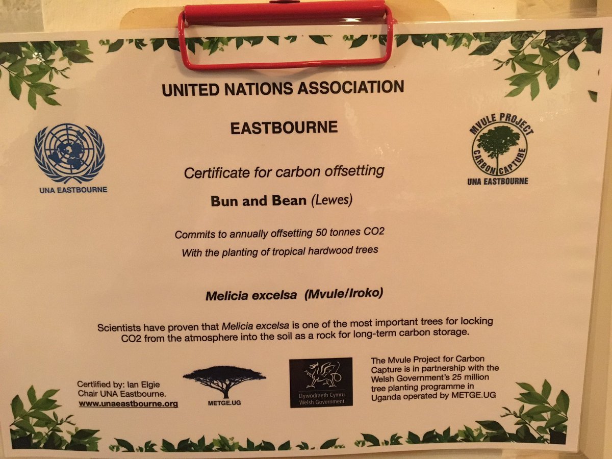 Well done <a href="/bunandbeancafe/">Bun + Bean</a> for this prestigious #carbonoffsets award #circulareconomy