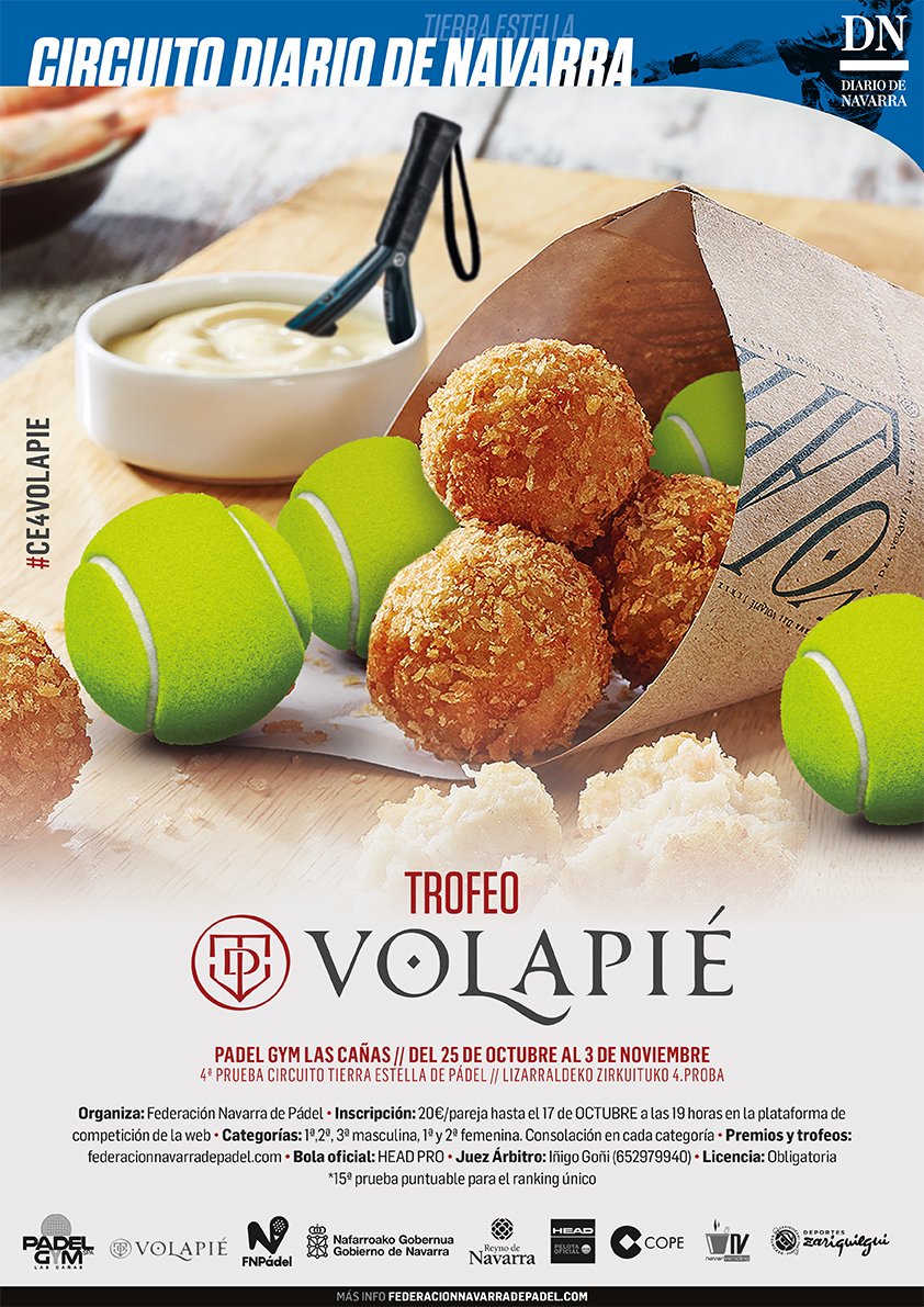 📢📢 ¡ÚLTIMAS⏱️⏱️DE INSCRIPCIÓN para disputar el TROFEO <a href="/VolapieLogrono/">Volapié Logroño</a> - 4ª PRUEBA CIRCUITO TIERRA ESTELLA DE PÁDEL 2019! #CE4VOLAPIÉ 

📍 <a href="/PadelLasCanas/">Pádel Gym LAS CAÑAS</a>
 📅 25 OCTUBRE - 3 NOVIEMBRE

¡Apúntate hasta el LUNES 21 de OCTUBRE a las 12.00h pinchando AQUÍ!👉 bit.ly/2oH12ak