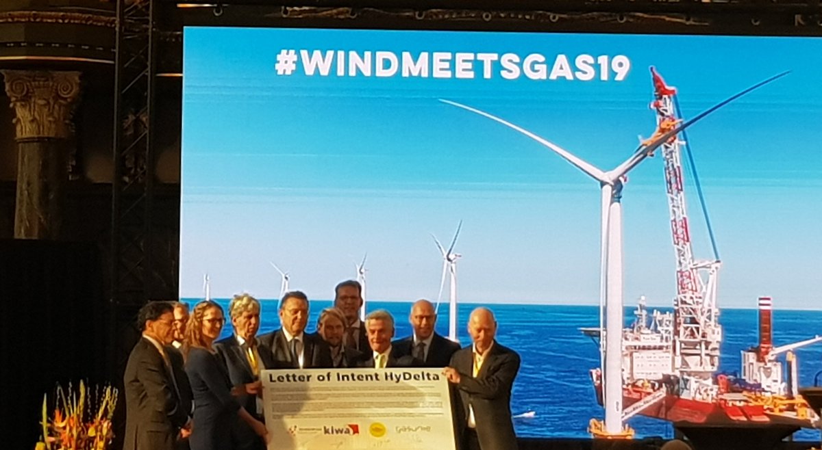 johandrenthe's tweet photo. Today the HyDelta programm is launched during the Wind meets Gas conference. A next step for the Green Hydrogen Economy Northern Netherlands!! @NienkeHoman @newenergyco #windmeetsgas19 #hydrogen #sterknoordnederland https://t.co/xv9A2f2Nx6