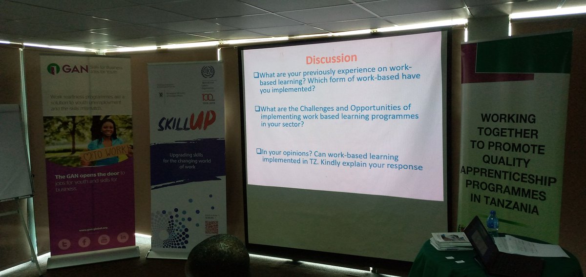 Group Work session during today's Apprenticeship Promotion Workshop. FOCUS: experience sharing , identifying challenges and opportunities and sensitizing the significance of work based learning. <a href="/snazrene/">Snazrene</a> <a href="/ania_gan/">Ania GAN</a> <a href="/Wellington_ILO/">Wellington Chibebe</a> <a href="/G1Comoro/">Comoro Mwenda</a> <a href="/ILO_EASTAFRICA/">ILO East Africa</a> <a href="/dr_mlimuka/">Dr. Aggrey Mlimuka</a>