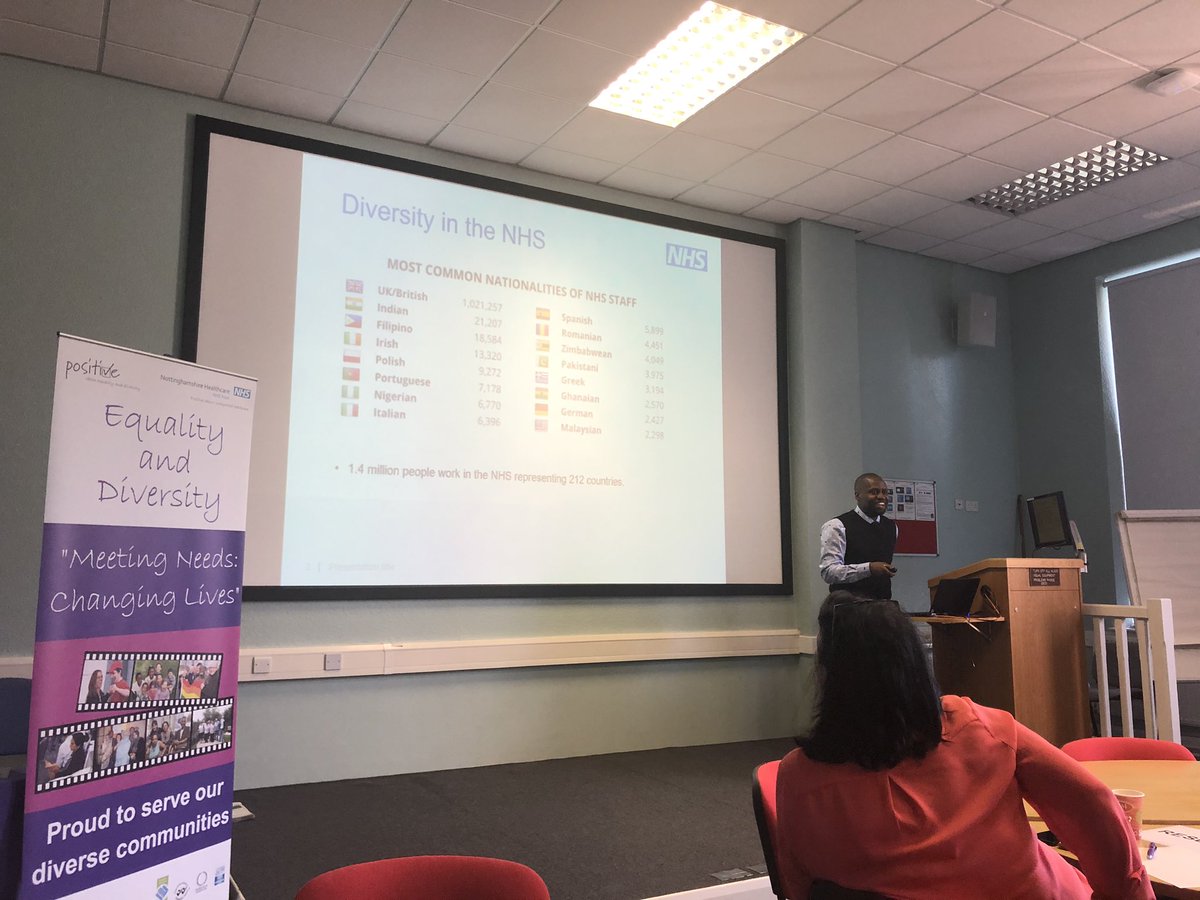 #BlackHistoryMonth Trust event Owen Chinembiri representing @yvonnecoghill1 <a href="/NottsHealthcare/">Nottinghamshire Healthcare</a> People from 212 countries working in NHS - A very diverse institution but with limited inclusive culture <a href="/equalnotts/">Equality, Diversity and Inclusion @NottsHealthcare</a>