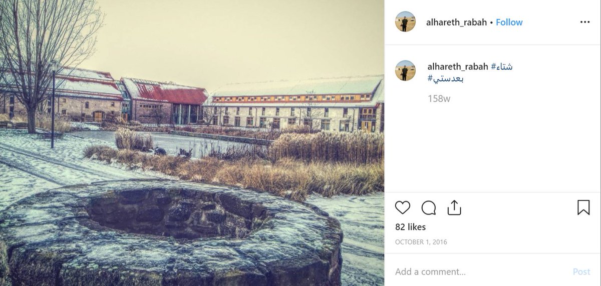 5/ Here some more pics from Rabah's own Instagram account."Eisleben", Night in " #Germany" (jan 2017), The monastery in "Winter  #mypic" and the center of German city of Halle.