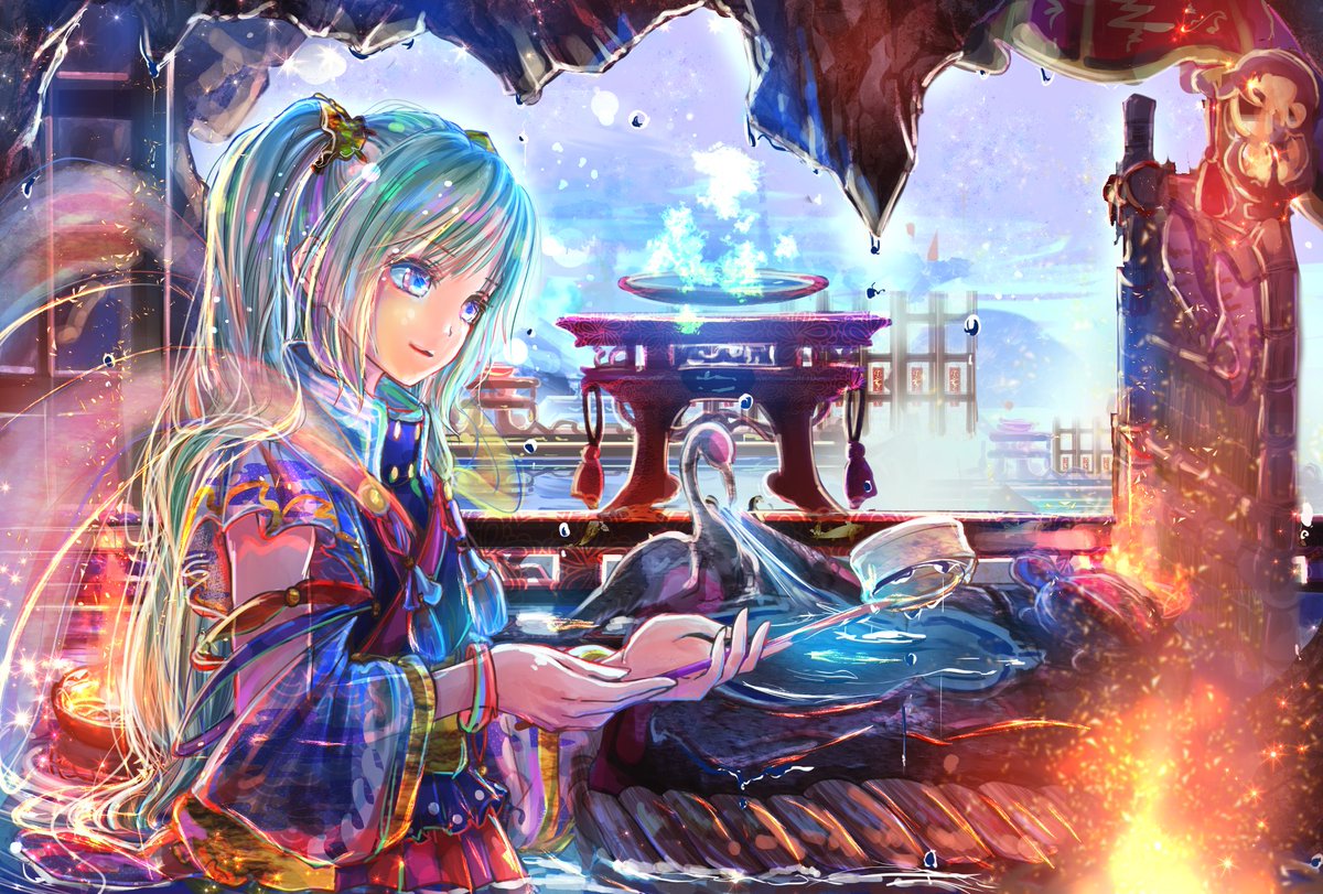 しげむ V Twitter 水神さまの御使い 初音ミク 金曜日はボカロイラスト