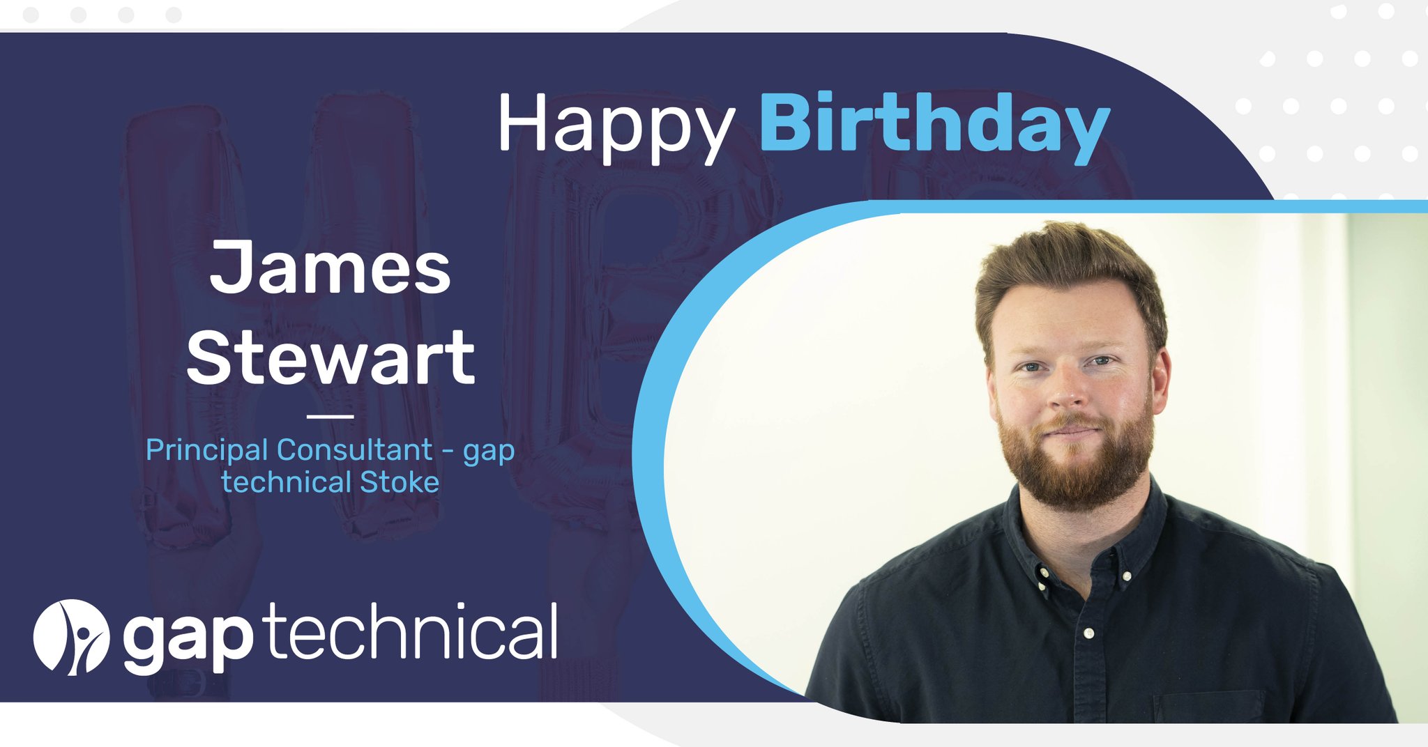 Happy Birthday James Stewart, our brilliant Principal Consultant from gap technical!  Have a great day James! 