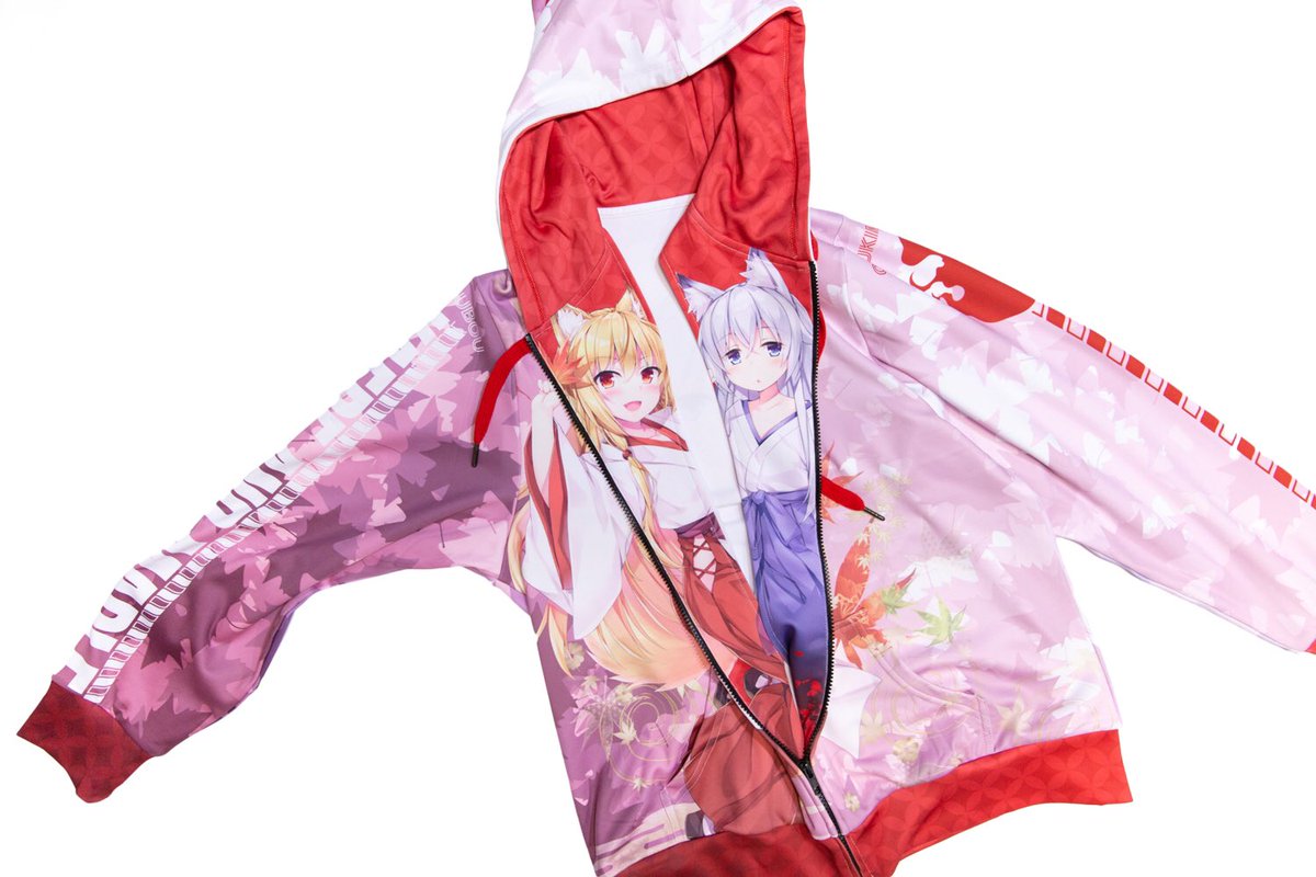 今週末ごろまで、狐耳フルグラフィックパーカーの予約を受け付けてます。生地もしっかりしてて冬場にもぴったりです。
冬コミには間に合うようにお届け出来ると思いますので、パーカー着用でスペース来てもらえると、めっちや嬉しいです🦊✨よろしくどうぞ! https://t.co/hxA1lWCdbw 