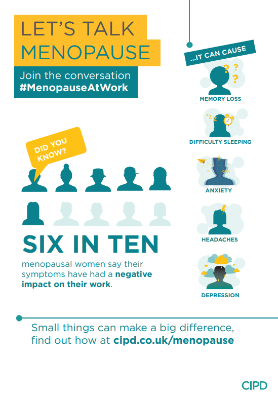 Healthy_WL's tweet photo. As today is #WorldMenopauseDay it's the perfect excuse to talk &amp; think about the menopause.

It's not just a female issue, it's an organisational issue.  All managers need to know about it &amp; how they can best #support their staff.

CIPD have produced this brilliant infographic. https://t.co/tXE6MBxutl