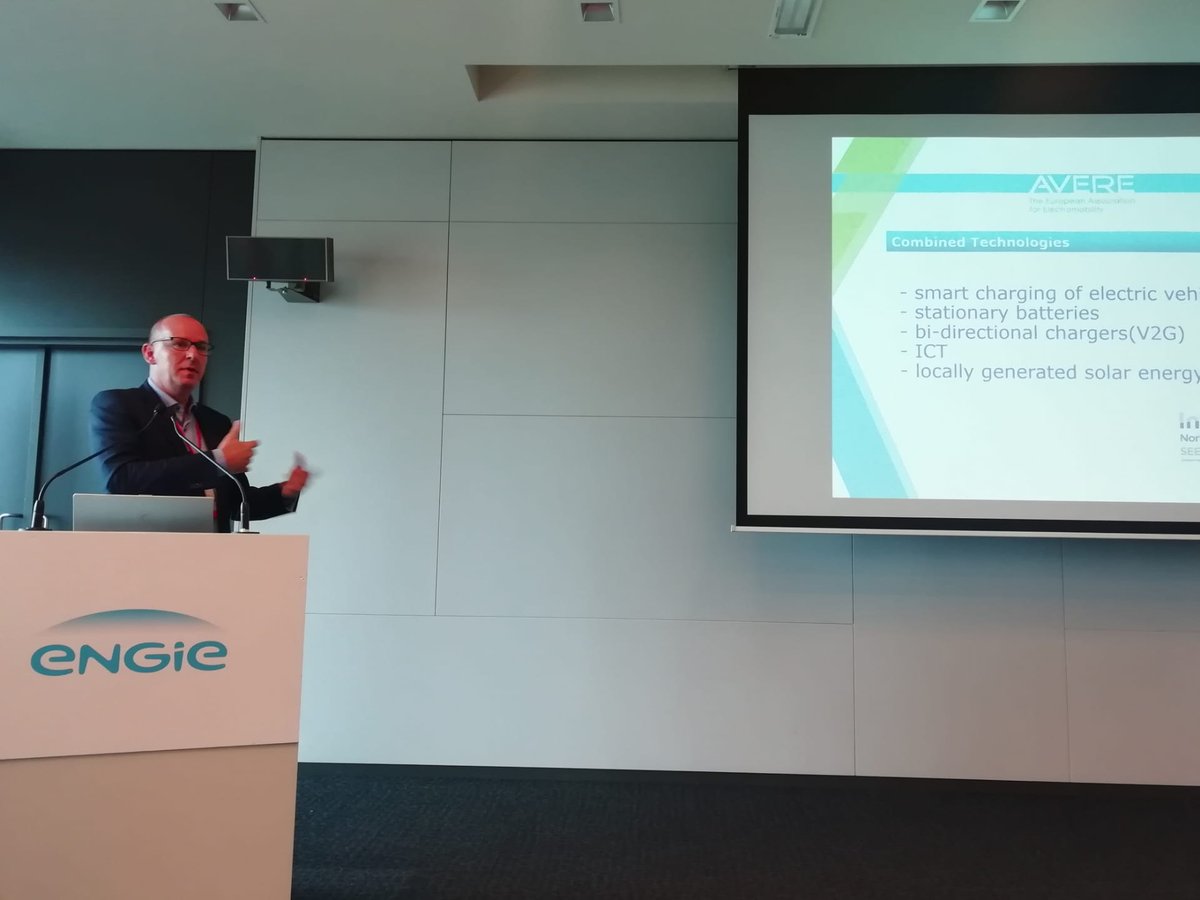 BecquerelForPV's tweet image. Parallel session #BSD2019 | Philippe Vangeel from @AVERE_EU  How PV can power cars? #vehicle2grid