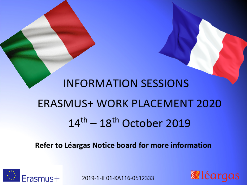 FETCollegeIde's tweet photo. The Erasmus programme is an EU funded programme that organises student exchanges. @CityofDublinETB
Students will get the opportunity to go abroad to Italy & France.
See slideshow.
#erasmusplus #colaisteide #study #leargus #cfe
Visit link below:
https://t.co/auPszrGds5 https://t.co/3y33CFyQih