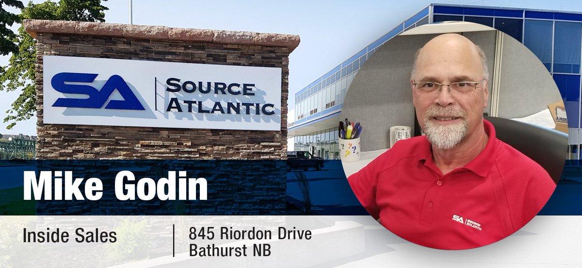 SourceAtlantic's tweet image. Meet Mike Godin! Mike is an inside sales representative for our Bathurst, New Brunswick branch. He has over 40 years of experience in the Power Transmission Field. This month, he is celebrating his 30th anniversary with Source Atlantic! #KnowYourSource