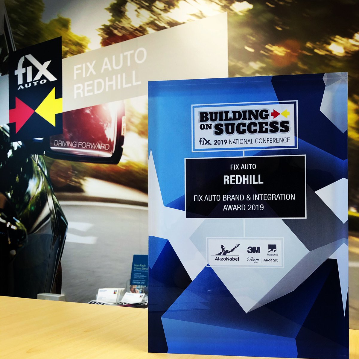 Great way to end the week! Here is to our first award of many to come! #FixAutoRedhill #FixAutoConference #BuildingOnSuccess #VehicleBodyRepairs