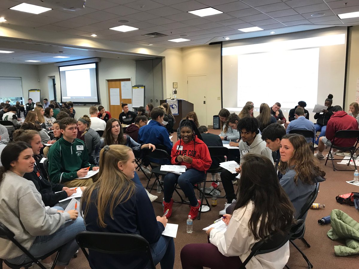 Over 160 MIAA student ambassadors in attendance at the Fall Huddle. Working in groups to develop a community service action plan!! ⁦<a href="/MIAA033/">MIAA</a>⁩ ⁦<a href="/TaraBBennett11/">Tara Bennett</a>⁩