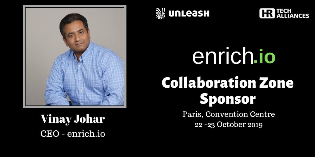 Learn top tips on how to "Enhance Profits &amp; Customer Retention by Bundling Data with Your SaaS" with <a href="/enrich_io/">Enrich</a>'s CEO <a href="/Vinay4rchilli/">Vinay Johar</a> in the <a href="/CollaborateZone/">CollaborationZone</a> at #UNLEASH Paris. Visit: buff.ly/31kwwRM to know more. #HRTech #UNLEASH2019 #Collaboration