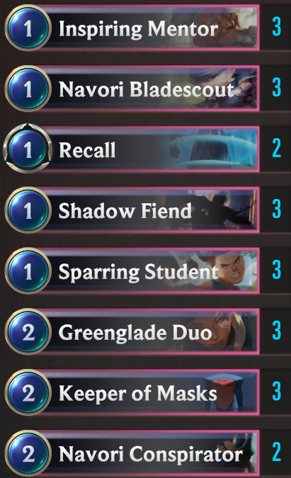 FunkiMonkiHS's tweet image. This is the best @PlayRuneterra deck I've played so far! Played over 40 games and only lost 3. Games are super fast and end by turn 6. Elusive OP. #LegendsOfRuneterra