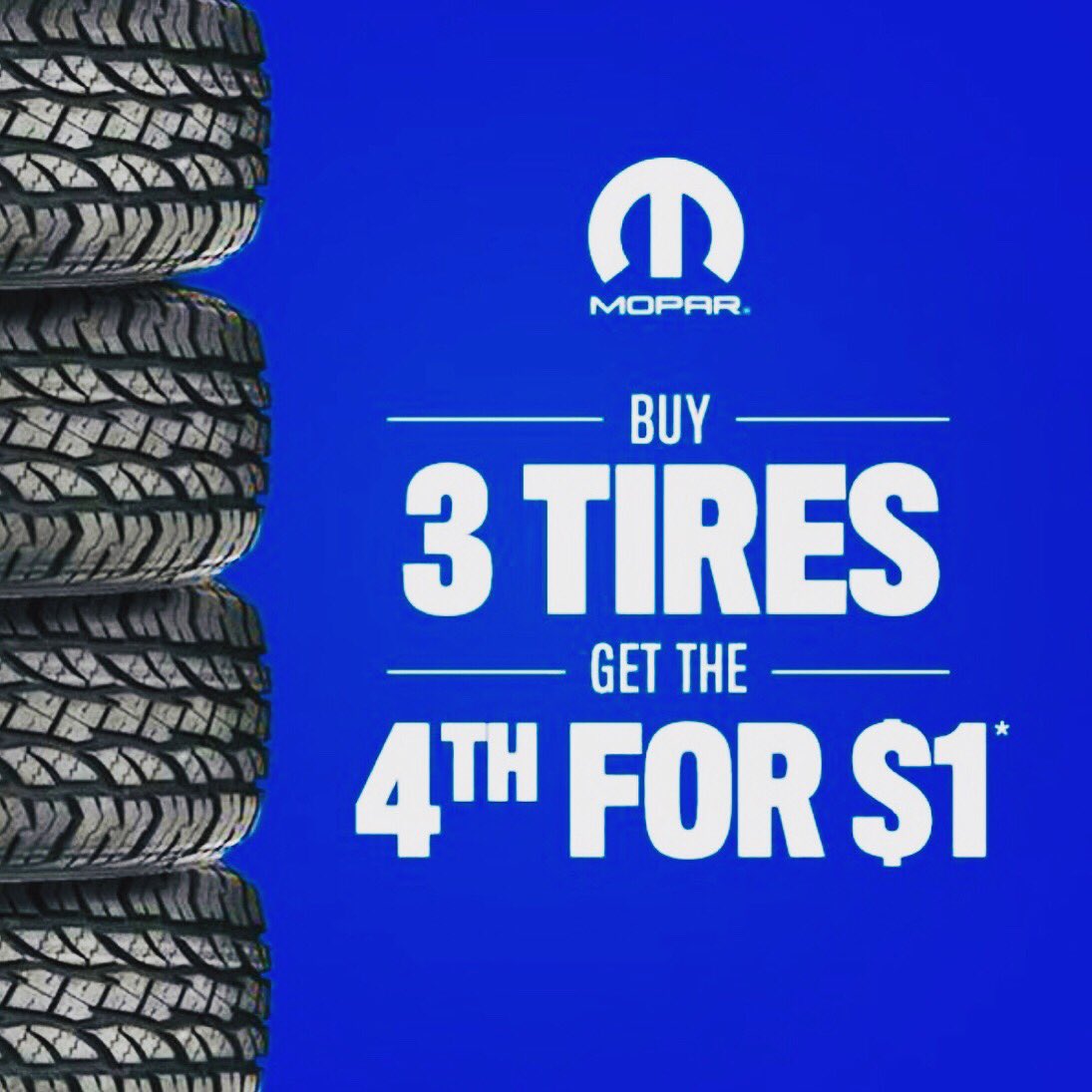 If you need new tires we can HELP!!Now through the end of November, if you purchase 3 tires (reg. price) you get the 4th tire for $1!!! Call and talk to Dennis today for details! 989-743-6331