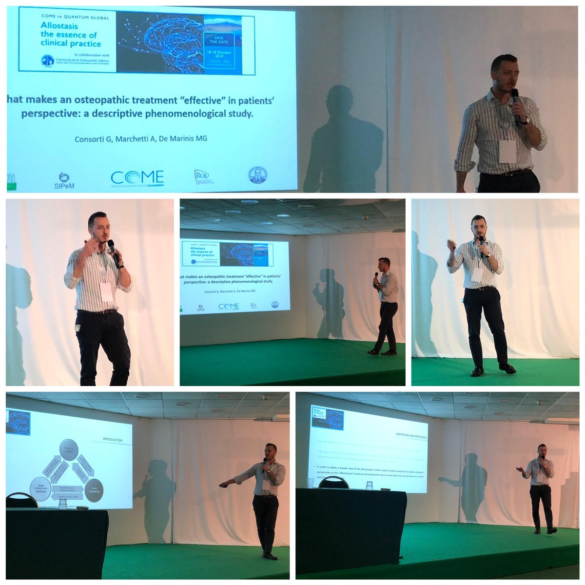 ConsortiGiacomo's tweet photo. Just presented our study on "What makes "effective" an osteopathic treatment in patients' perspective: a phenomenological descriptive study" to the #QuantumGlobal Conference in Catania.
Thanks @COMEColl fot the opportunity https://t.co/UP2i31L7vm