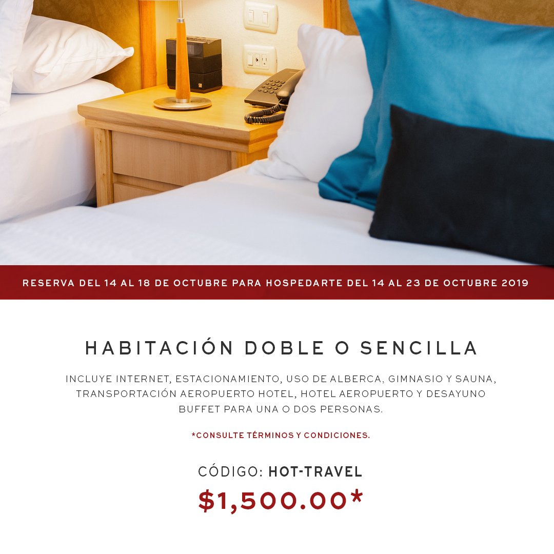 HRiazor's tweet photo. Aprovecha el último día de nuestra promoción en habitaciones dobles y sencillas. Visita https://t.co/EOldpc3QKC, da click en reservar e ingresa el código: HOT-TRAVEL 

*Consulte términos y condiciones, impuestos incluidos. https://t.co/uLkhhP7Gwz