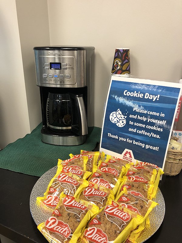 It's another sweet #CookiesFriday! Grab some cookies and coffee when you are around! #Glenmore #Calgary#ThankYouForBeingGreat #appreciation <a href="/StoreMapleLeaf/">Maple Leaf Self Storage</a>