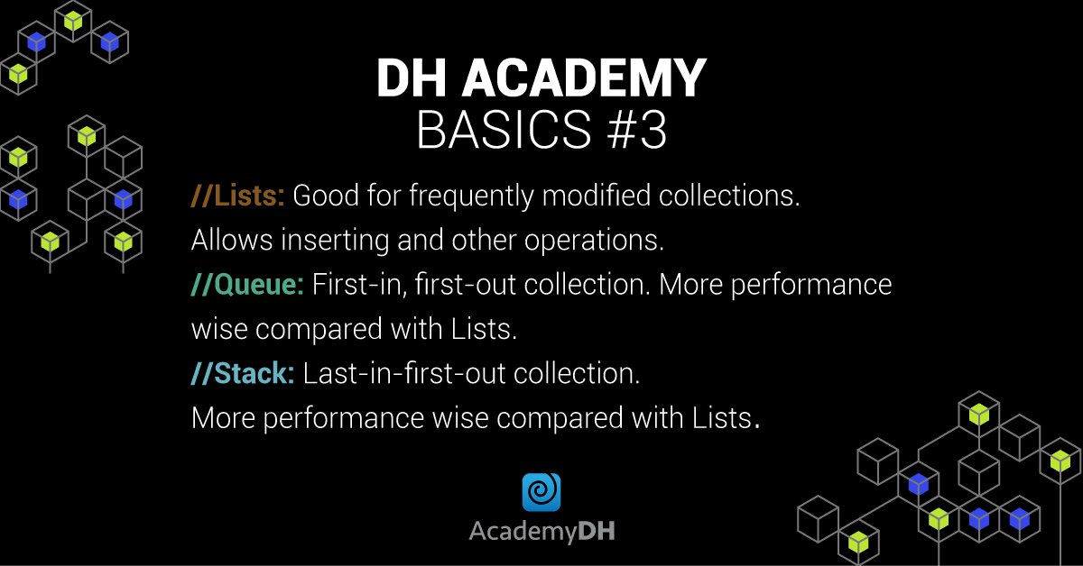 DreamHarvesters's tweet image. Hello Everyone!

Using collections is very important from the performance perspective. That’ s why we wanted to share some basic information regarding them.

Enjoy!😎

#Gamedevelopment #gamedev #webdevelopment #gameturkey #unity3d #development #gamedesign #softwaredevelopment