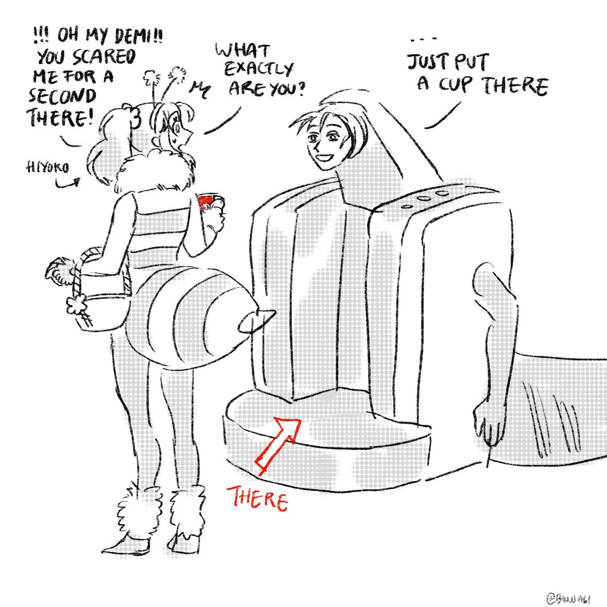 Patron requested Demitassé dressed up as a keurig 