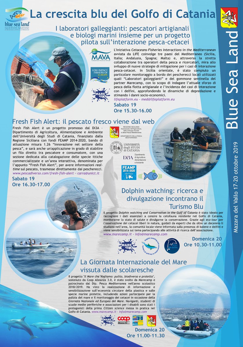 Domani al @BlueSeaLandExpo si parlerà della #crescitablu del #GolfoDiCatania 🌊 @LIFEplatformEU @Marecamp_CT @uni_ct #pescasostenibile #turismoblu #mediterraneo