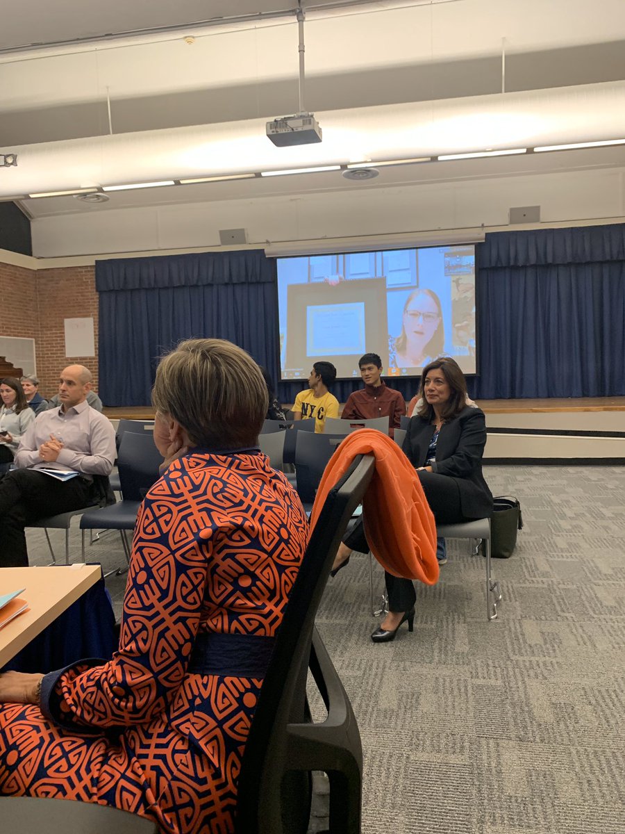 So humbled to be presented with the <a href="/MSUCollegeofEd/">College of Education</a> Dr. Nancy Colflesh Distinguished Alumni Award last night at our @ABschools School Committee meeting. It is my absolute honor to earn a distinction that carries Nancy’s name. Thanks to <a href="/MaddyMavro/">Maddy Mavrogordato</a> for Skyping in to be with us!