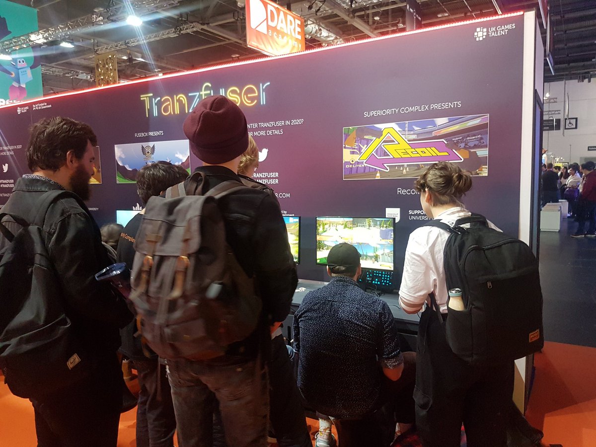SuComGames's tweet photo. Day two at #EGX2019 and Recoil is drawing a crowd. 

#tranzfuser #indiegames #gamedev https://t.co/UsB7IHwxwJ