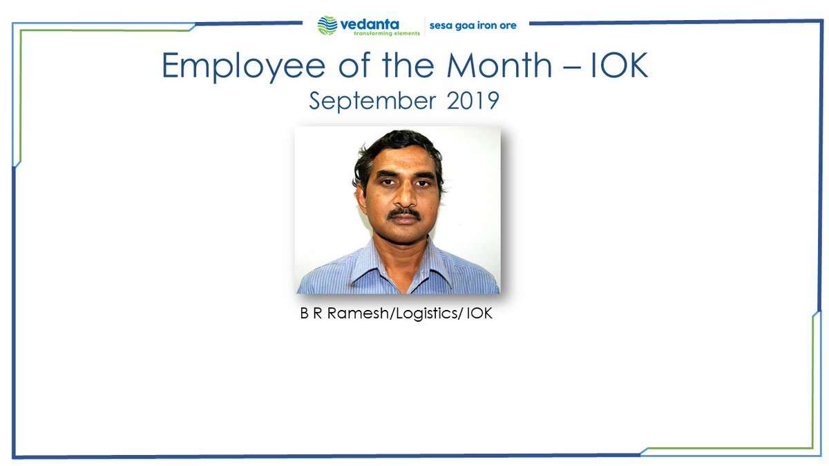 V_I_S_L's tweet photo. CONGRATULATIONS to the #WinnersAtWork - Karnataka Employee/Business Partner Accolades - September 2019 ! #Vedanta #Congratulations #SesaGoaIronOre 
@VedantaLimited @sauvickmazumder @Krishna49269832 https://t.co/DI2xqPjOAM
