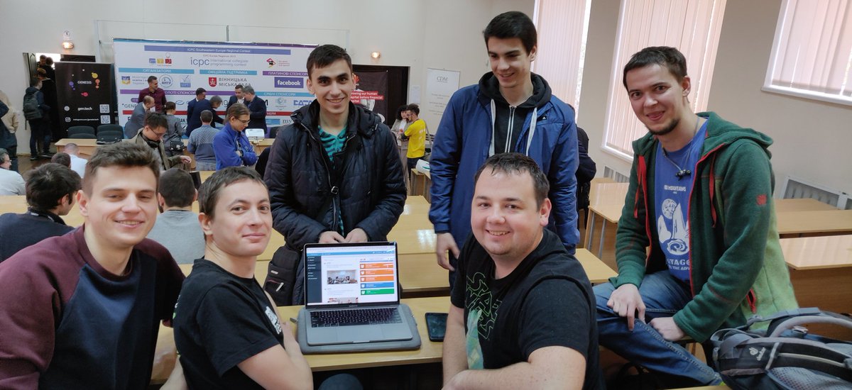 algotester's tweet photo. З командою Харкова KhNURE_NRG після відкриття. #SEERC2019 #Algotester https://t.co/6iN6bzNfr6