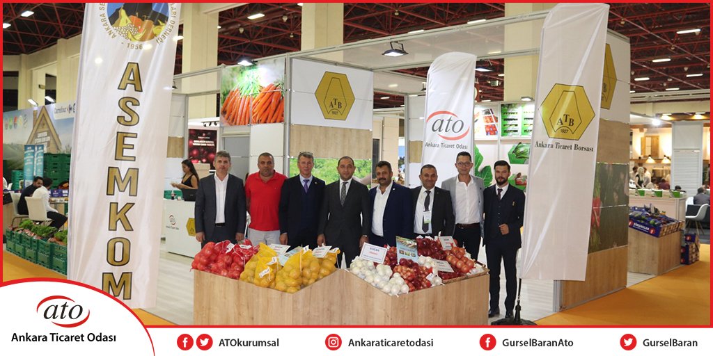 #ATO, <a href="/Euroasiainterf1/">InterFresh</a>'da <a href="/ankaratb06/">AnkaraTB</a> ve #Asemkom ile  birlikte Anadolu’nun ürünlerinin sergilendiği stant açtı.Fuara ATO Bşk <a href="/GurselBaran/">Gürsel Baran</a>’ı temsilen ATO YK. üyesi <a href="/ilik_halil/">Halil İLİK</a>, #Asemkom Bşk ve ATO Mec. Üy. <a href="/CeyhanGNDZ2/">Ceyhan GÜNDÜZ</a> ve ATO Mec. Üy. Yusuf Şimşek katıldı: atonet.org.tr/IcerikDetay/11…