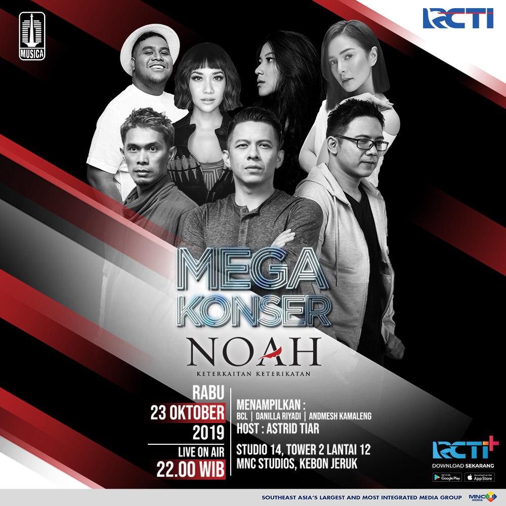 Saksikan Mega Konser NOAH #KeterkaitanKeterikatan pada Hari Hari Rabu, 23 Oktober 2019. Akan tayang di <a href="/OfficialRCTI/">RCTI</a> pukul 22.00

#NOAHJakarta