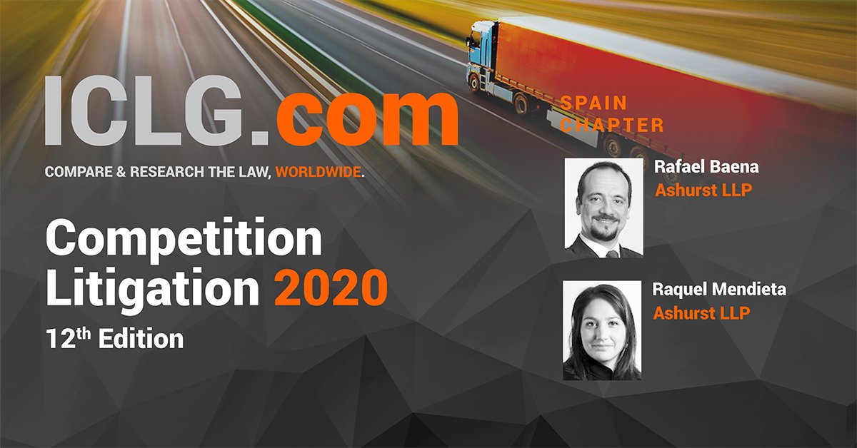 📖🇪🇸 <a href="/RafaelBaenaZ/">Rafael Baena</a>, socio director de Derecho de la competencia y de la UE, y Raquel Mendieta, Counsel de Derecho procesal, han publicado el capítulo español de la '2020 <a href="/ICLG_GLG/">ICLG</a> Competition Litigation Guide'. ¡Puedes leerlo aquí! iclg.com/practice-areas…