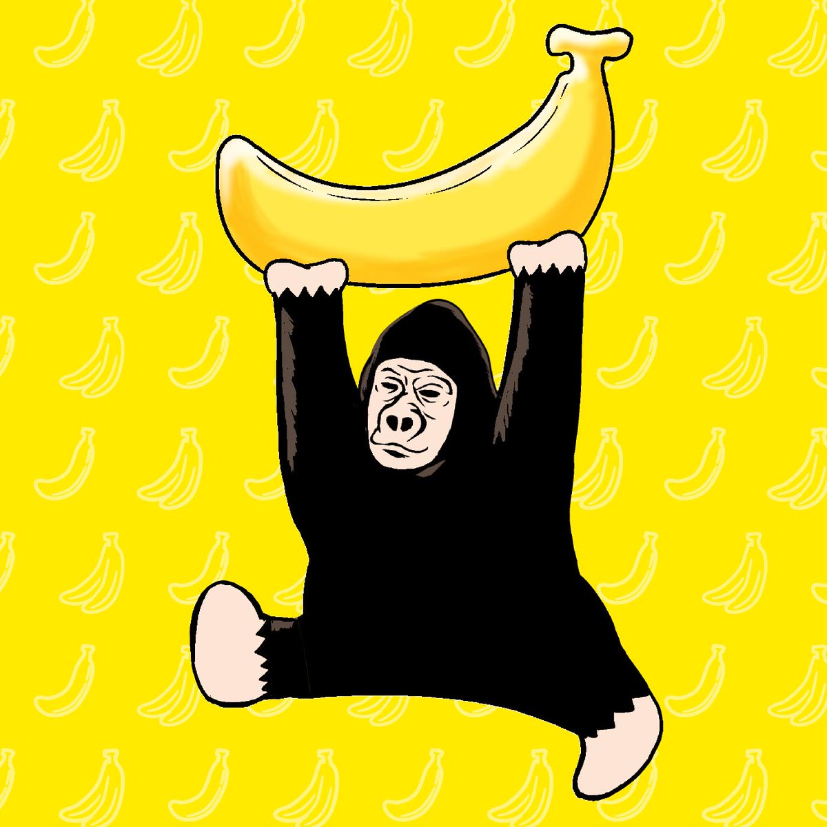 サーヘー 在 Twitter 上 大きいバナナを運ぶゴリライラスト ゴリラ イラスト バナナ T Co 58i8tw4kbp Twitter