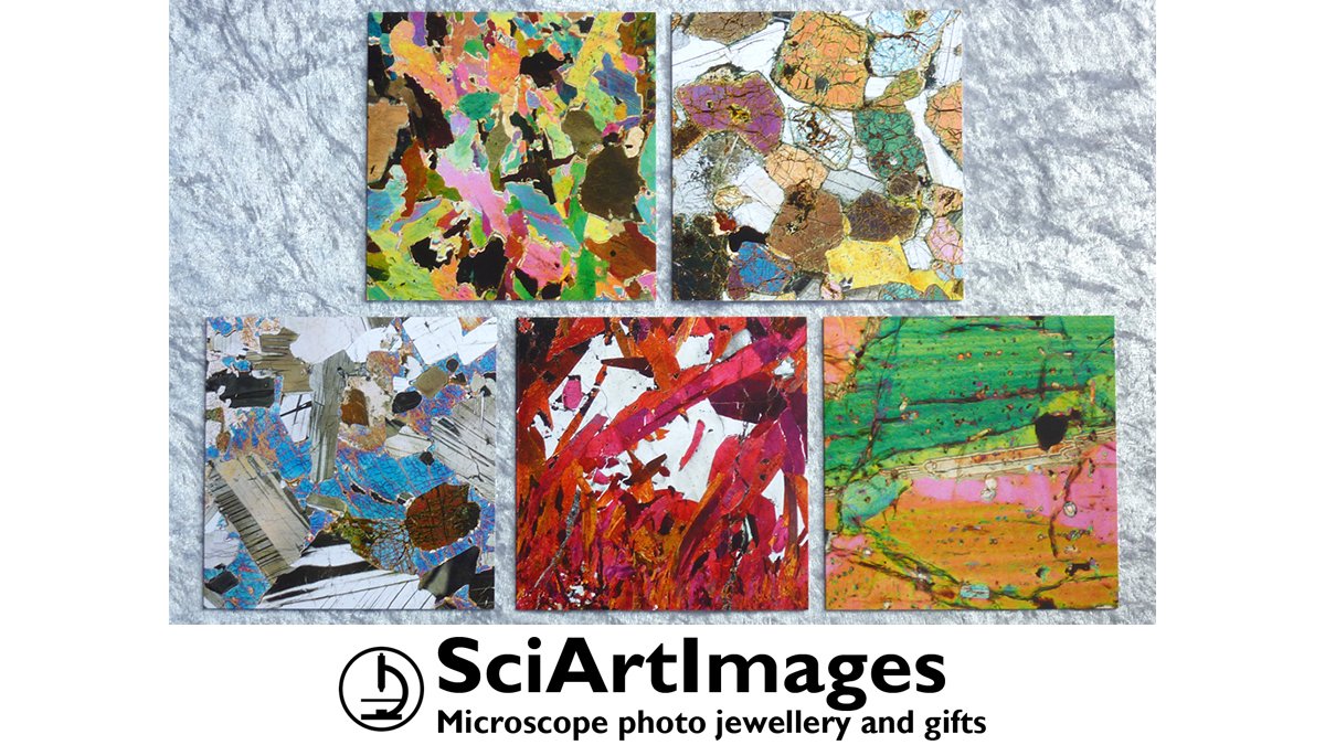 SciArtImages's tweet photo. Geology cards showing my own microscope photos of rock thin sections using polarised light. Description of the rock on the back. Great cards for lovers of the outdoors. #hhlunch #geologyrocks #rockthinsection #thinsectionthursday #geology https://t.co/KUV8lXMvKA https://t.co/j5qRMo7AjJ