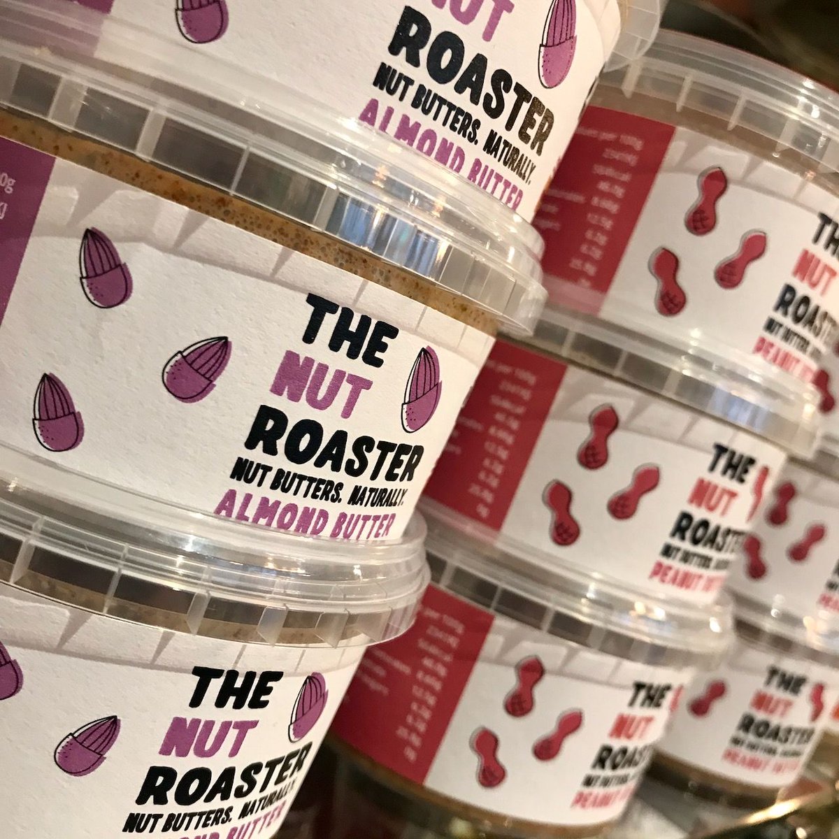 New look, same delicious 100% pure peanut, cashew, almond and hazelnut butters, roasted in Northumberland from <a href="/TheNutRoaster/">The Nut Roaster</a> at mmm... and glug...

#mmm #glug #ingredients #peanutbutter #nutbutters #NE1 #GraingerStreet