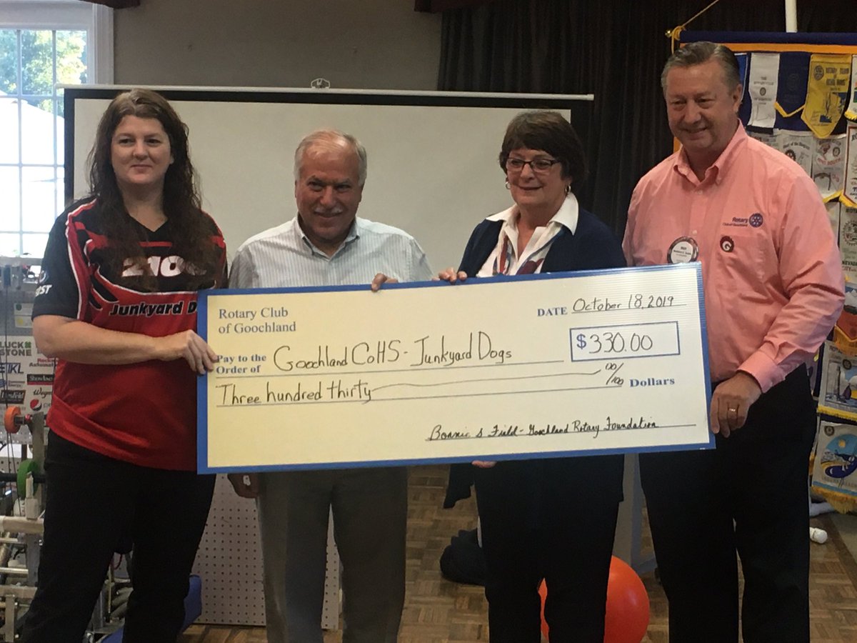 DrJRaley's tweet image. Thank you Goochland @Rotary for all of your support of our @DogsRobotics!