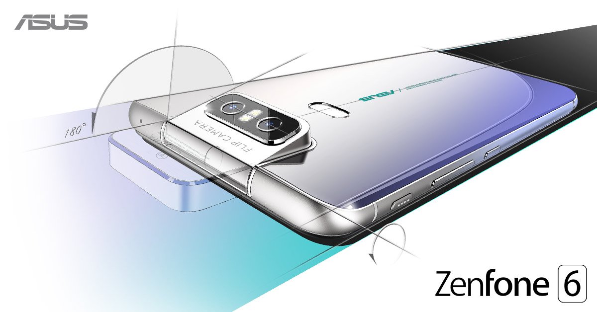 ASUS's tweet image. The innovative Flip Camera has a precision stepper motor that allows it to flip automatically. It can also be set at any angle for creative photo compositions or a more comfortable shooting position! 
 
#ZenFone6 #DefyOrdinary #FlipCamera