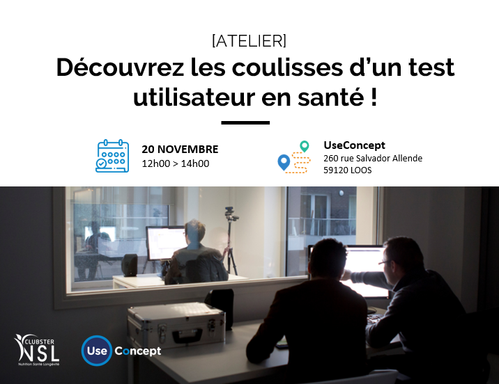 📅Le MERCREDI 20 NOVEMBRE participez à notre atelier et "Découvrez les coulisses d'un test utilisateur en santé !"
🚀Avec le @ClubsterNSL !
> Plus d'infos et inscription ici : clubstersante.com/espace-membre/
#testsutilisateurs #usertesting #workshop #atelier  #health #Lille #usability